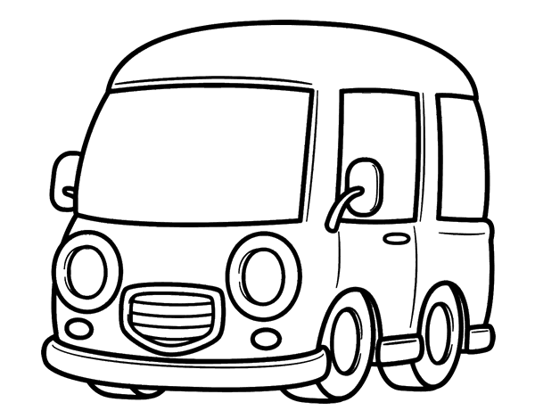 Dessin à colorier: Camionnette (Transport) #145095 - Coloriages à Imprimer Gratuits