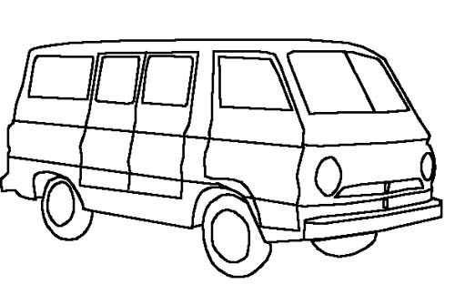 Dessin à colorier: Camionnette (Transport) #145096 - Coloriages à Imprimer Gratuits