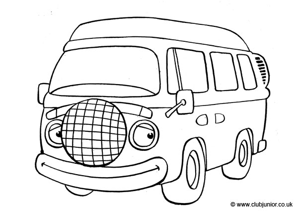 Dessin à colorier: Camionnette (Transport) #145106 - Coloriages à Imprimer Gratuits
