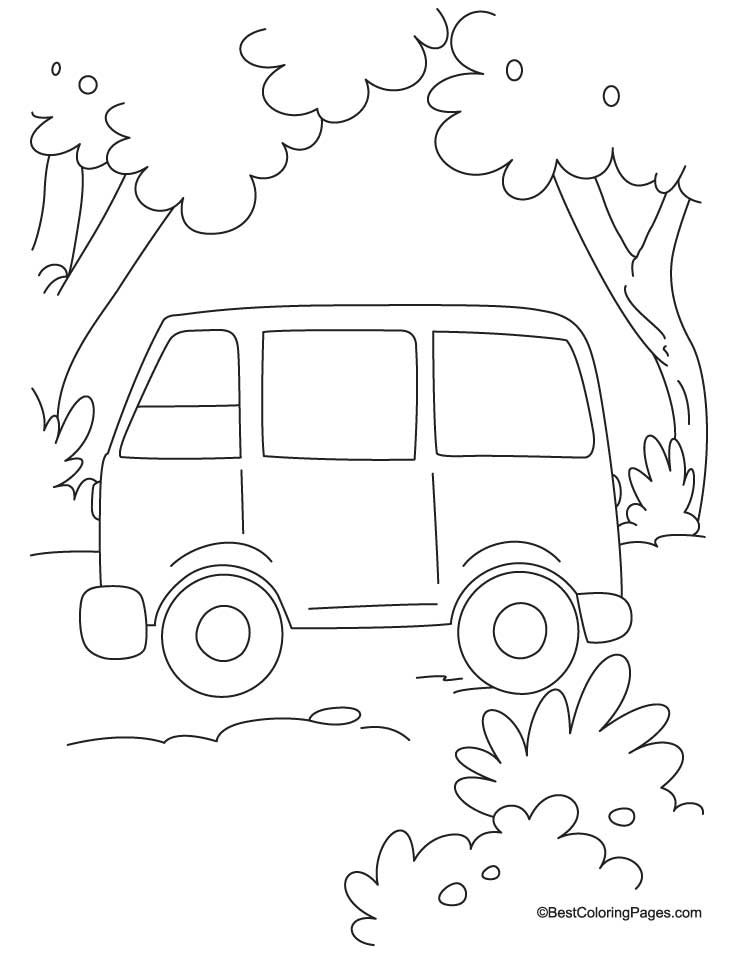 Dessin à colorier: Camionnette (Transport) #145108 - Coloriages à Imprimer Gratuits