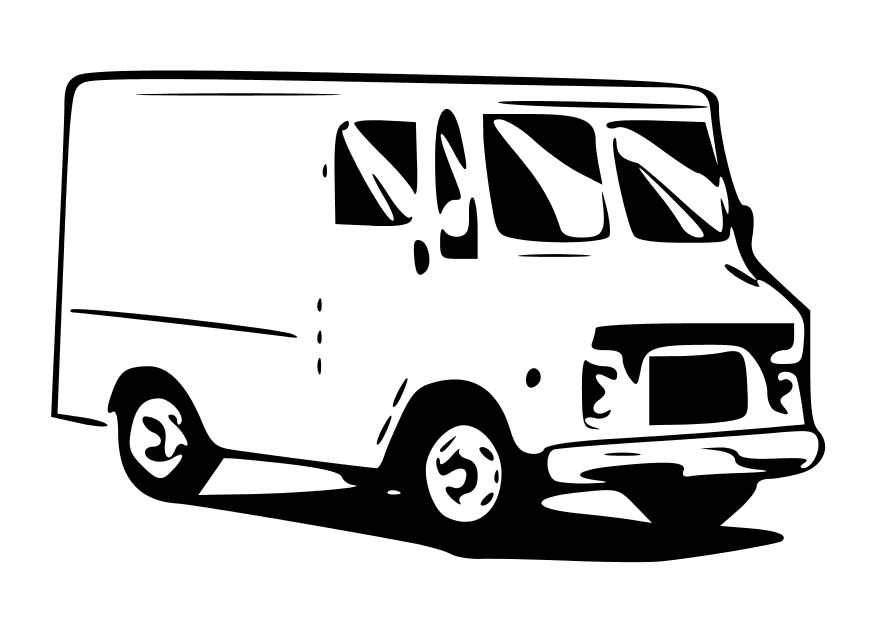 Dessin à colorier: Camionnette (Transport) #145275 - Coloriages à Imprimer Gratuits