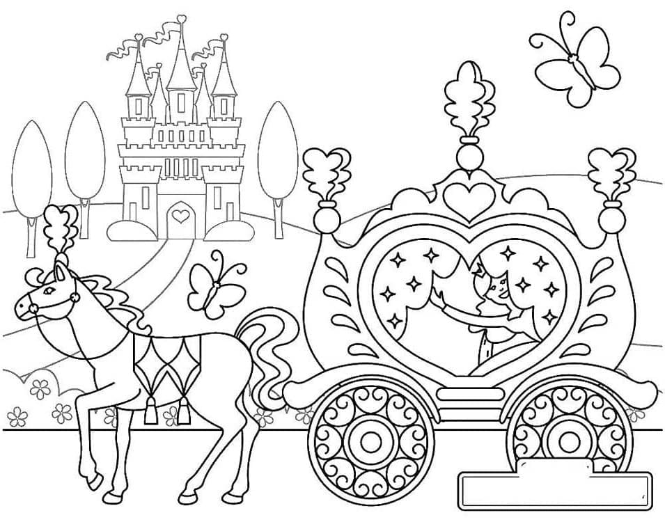 Coloriage gratuit Carrosse #209853 de la collection Transport à imprimer