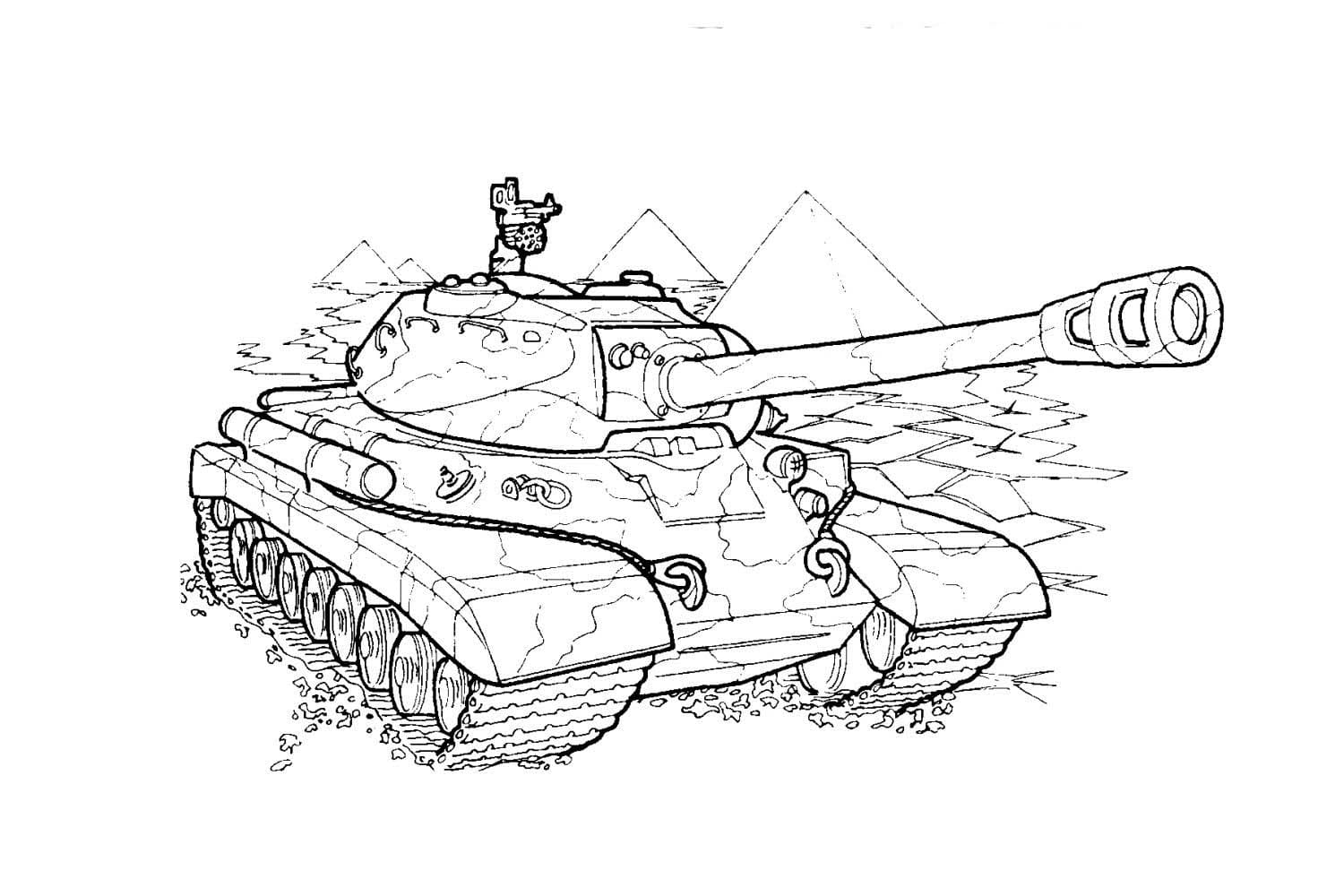 Coloriage imprimable Char #192657 de la collection Transport à colorier aux crayons