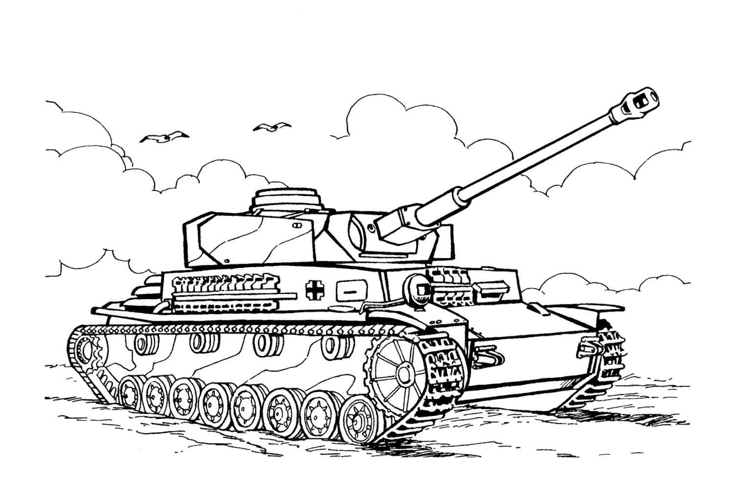 Dessin Char #192668 à colorier de la série Transport, gratuit à télécharger et imprimer