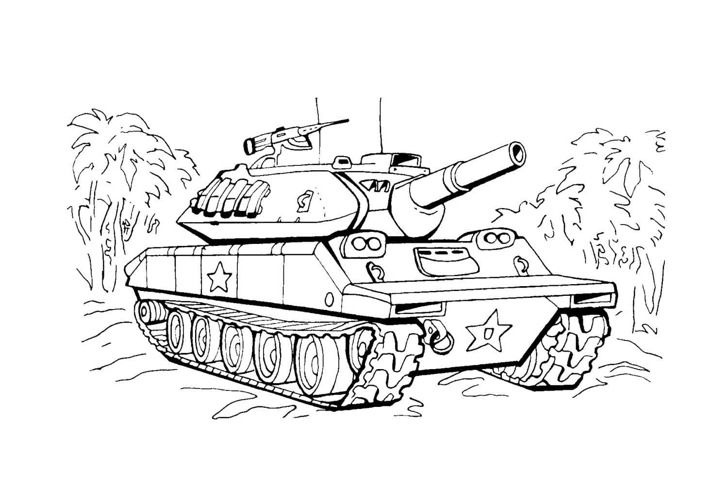 Joli coloriage Char #192670 de la collection Transport, prêt à imprimer pour petits et grands