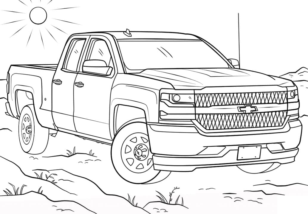 Coloriage gratuit Chevrolet #204484 de la collection Transport à imprimer