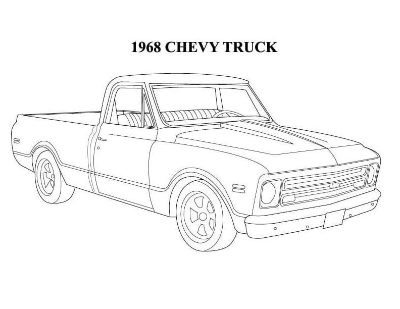 Coloriage gratuit Chevrolet #204507 de la collection Transport à imprimer