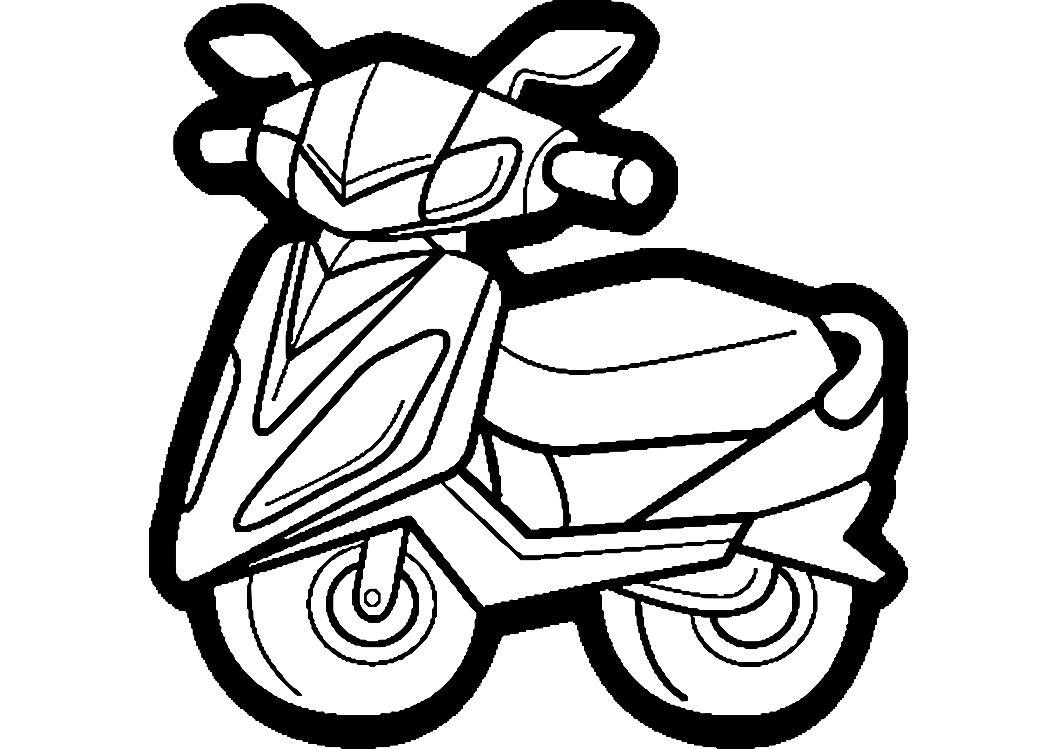 Coloriage gratuit Cyclomoteur #139550 de la collection Transport à imprimer