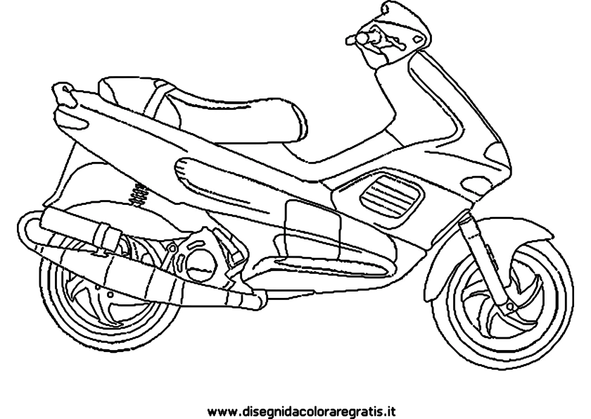 Coloriage gratuit Cyclomoteur #139553 de la collection Transport à imprimer