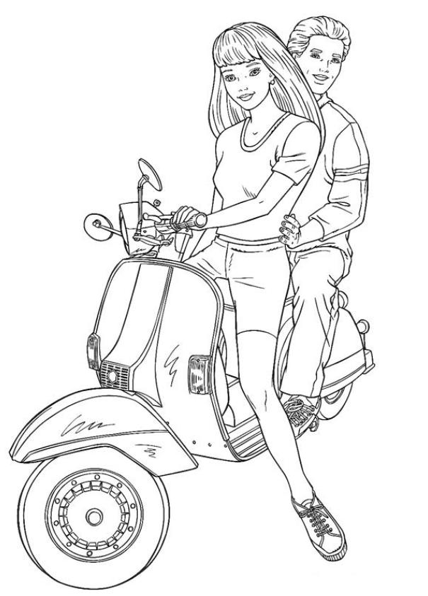 Coloriage gratuit Cyclomoteur #139557 de la collection Transport à imprimer
