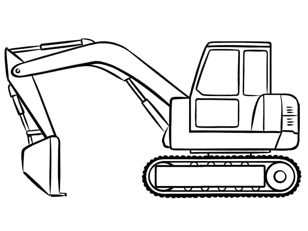 Coloriage gratuit Excavatrice #187904 de la collection Transport à imprimer