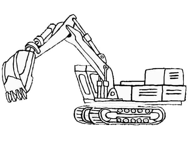 Coloriage gratuit Excavatrice #187905 de la collection Transport à imprimer