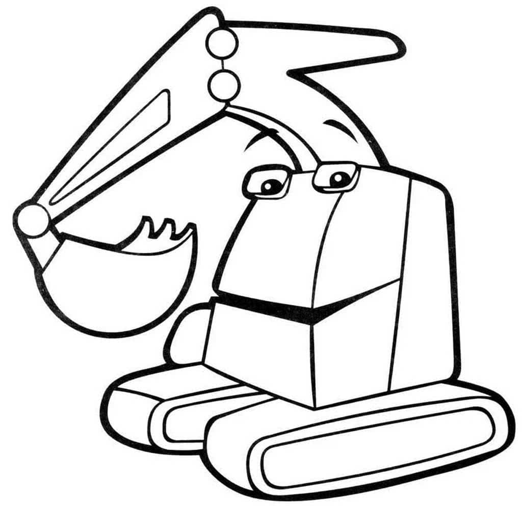 Coloriage gratuit Excavatrice #187919 de la collection Transport à imprimer