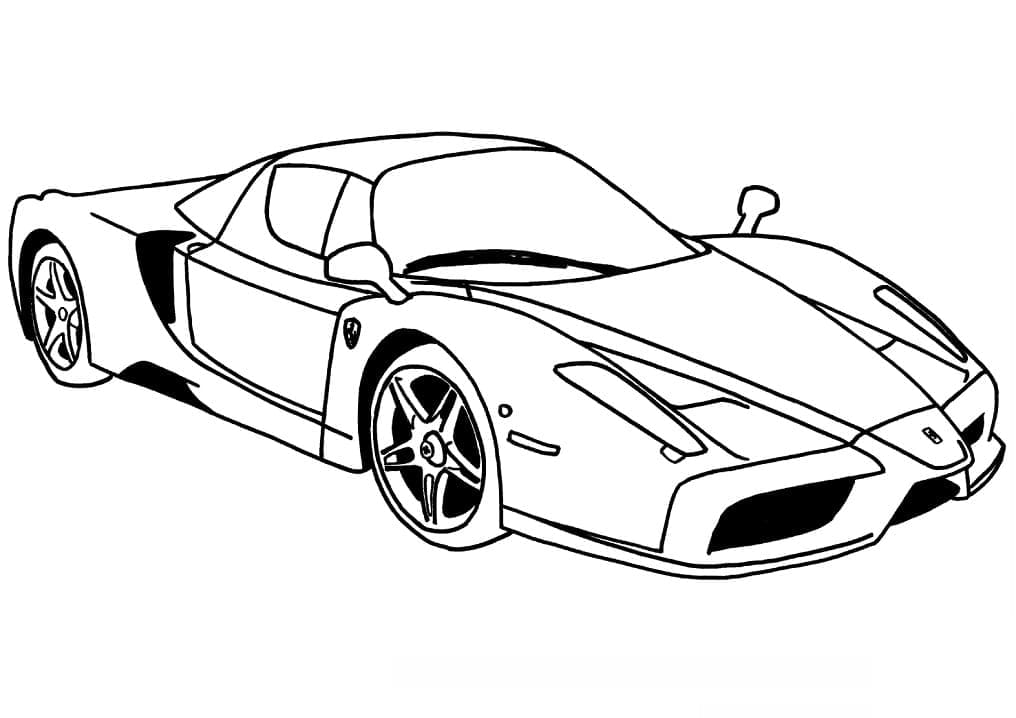 Dessin à colorier: Ferrari (Transport) #186874 - Coloriages à Imprimer Gratuits