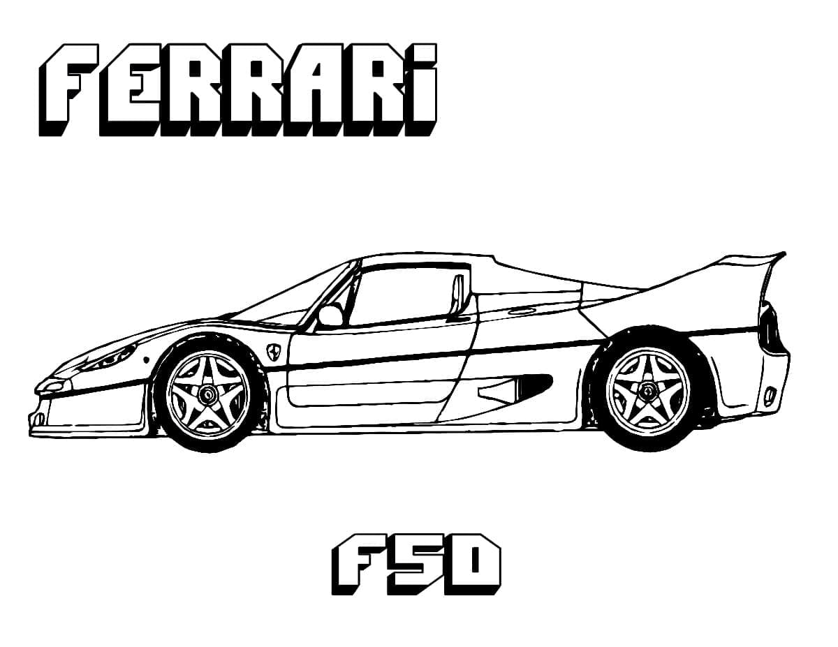 Dessin à colorier: Ferrari (Transport) #186877 - Coloriages à Imprimer Gratuits