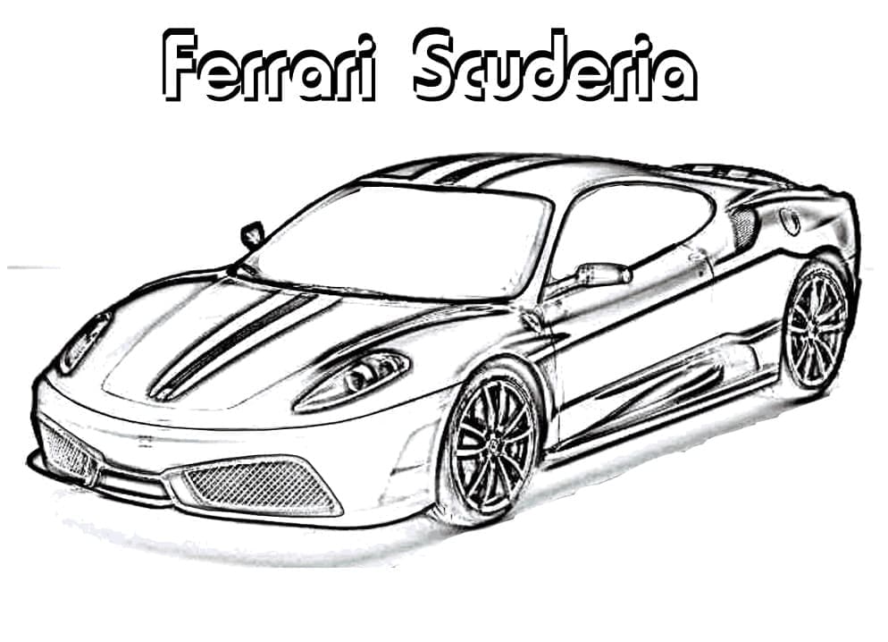 Dessin à colorier: Ferrari (Transport) #186880 - Coloriages à Imprimer Gratuits