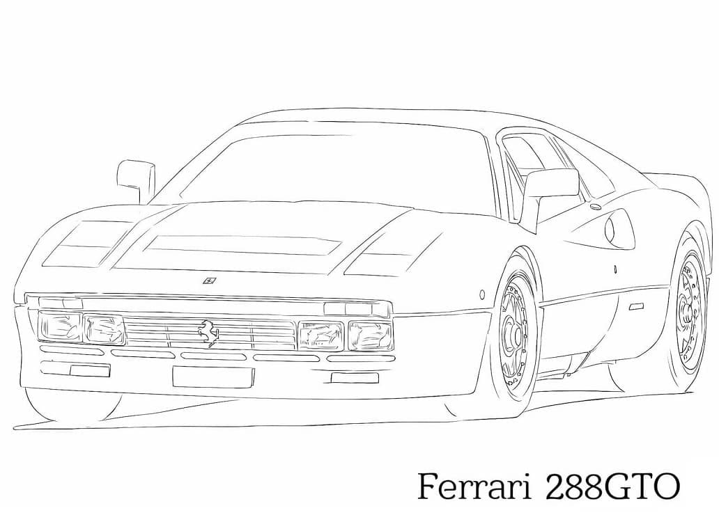 Dessin à colorier: Ferrari (Transport) #186890 - Coloriages à Imprimer Gratuits