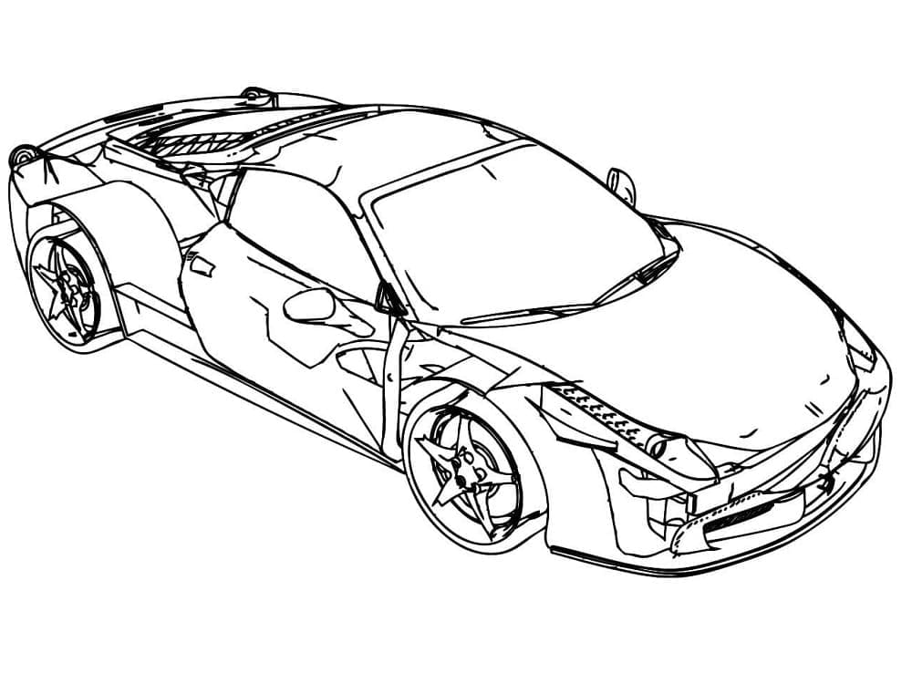 Dessin à colorier: Ferrari (Transport) #186897 - Coloriages à Imprimer Gratuits