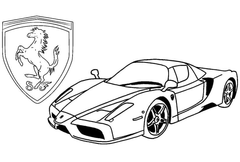 Dessin à colorier: Ferrari (Transport) #186899 - Coloriages à Imprimer Gratuits