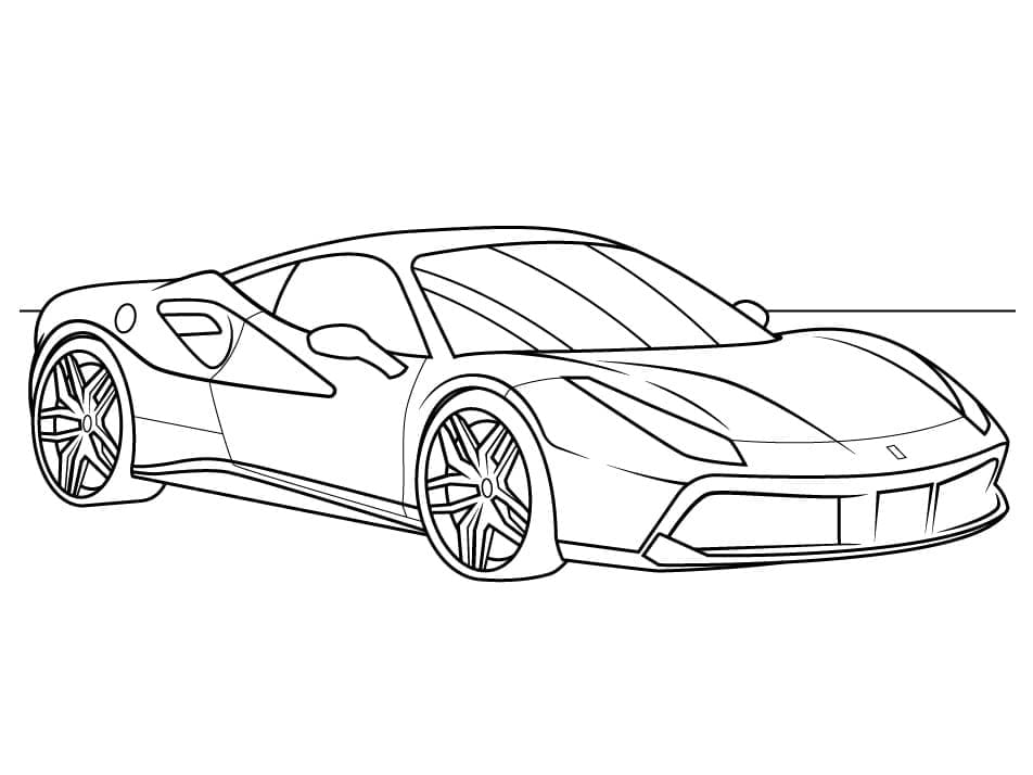Coloriage gratuit Ferrari #186913 de la collection Transport à imprimer