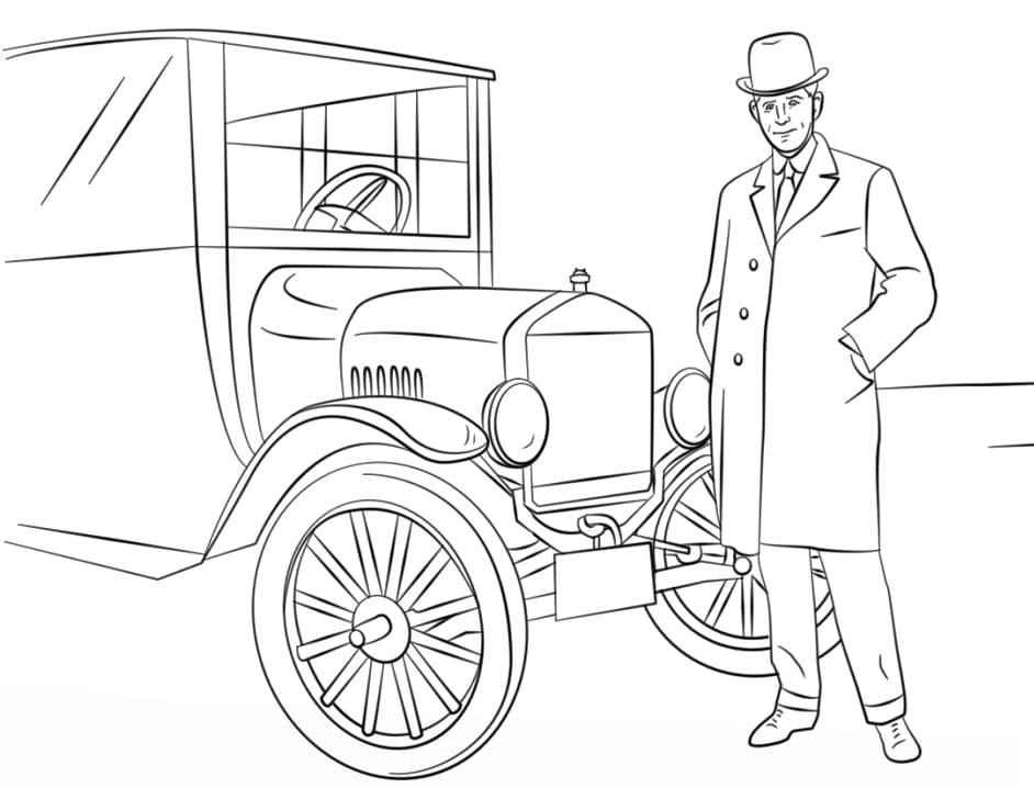 Coloriage gratuit pour enfants et adultes Ford #174209, collection Transport