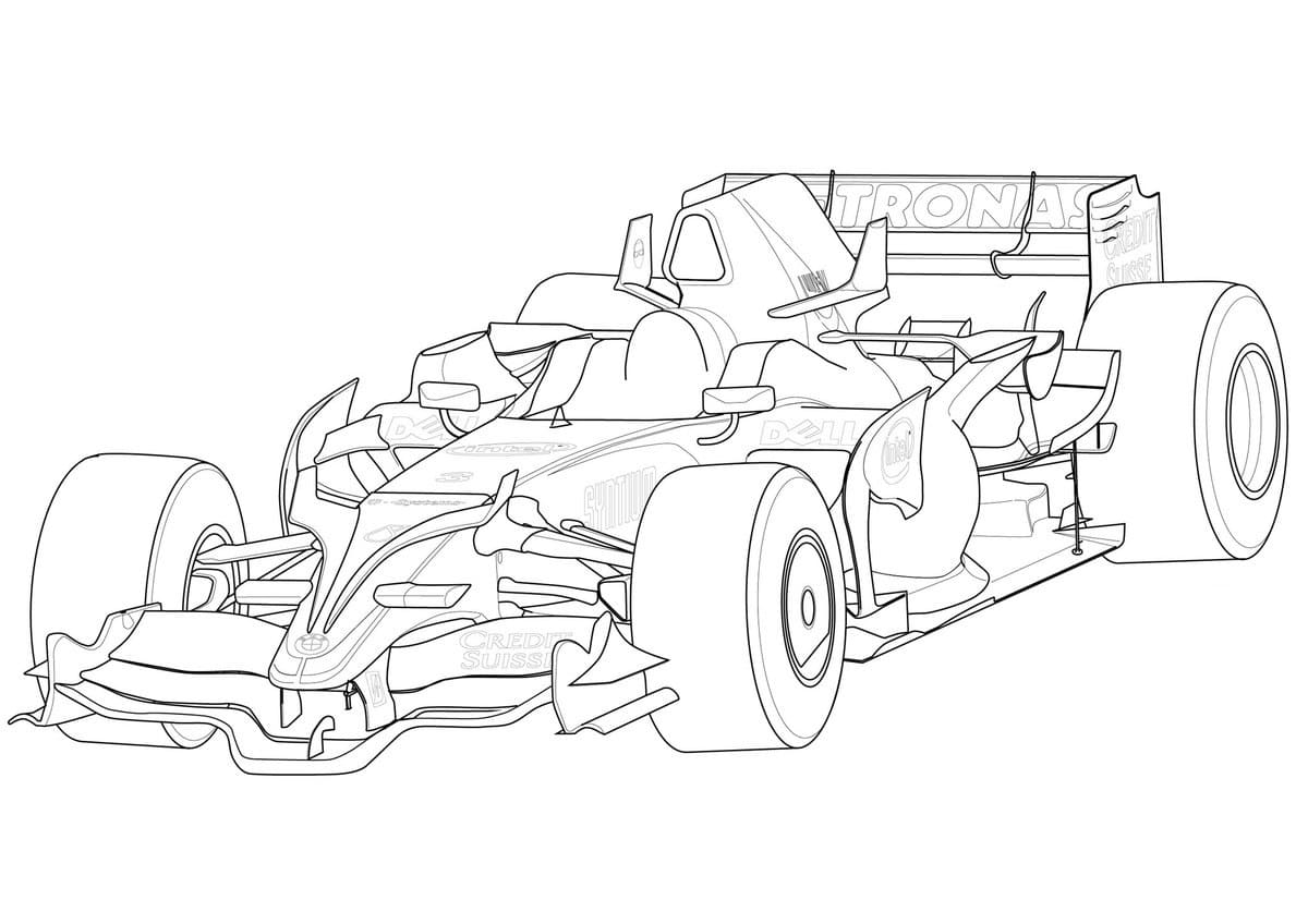 Coloriage à imprimer Formule 1 #197701 de la série Transport, gratuit pour enfants et adultes