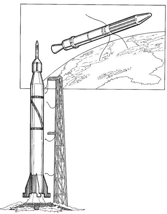 Dessin à colorier: Fusée (Transport) #140184 - Coloriages à Imprimer Gratuits