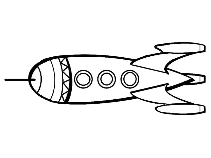 Joli coloriage Fusée #177570 de la collection Transport, prêt à imprimer pour petits et grands