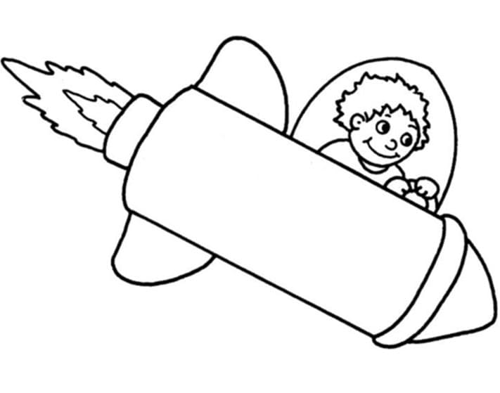Dessin Fusée #177577 à colorier de la série Transport, gratuit à télécharger et imprimer