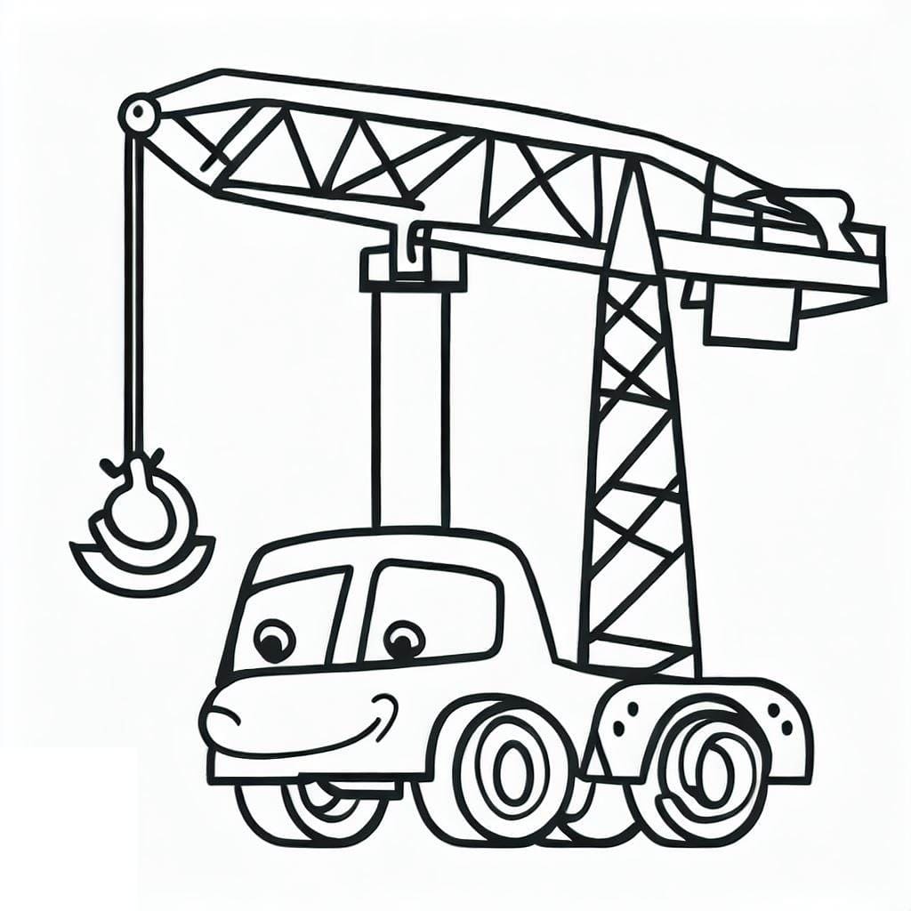 Coloriage gratuit Grue #187859 de la collection Transport à imprimer