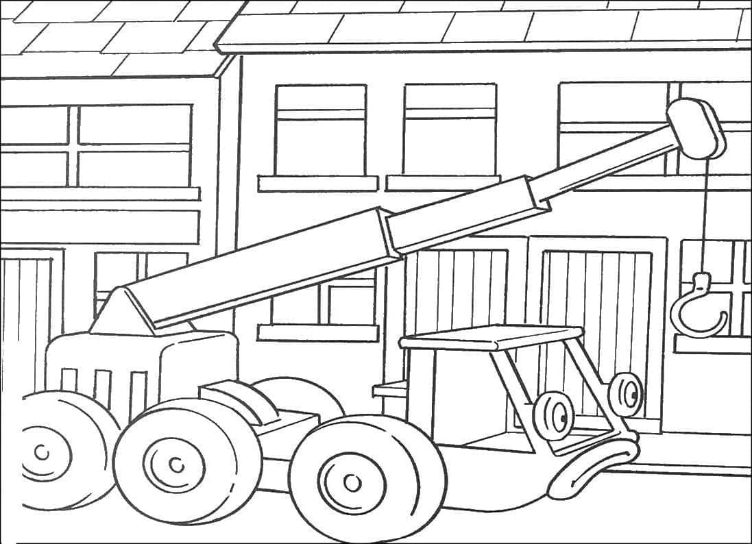 Coloriage Grue #187868 à imprimer gratuitement, extrait de la collection Transport