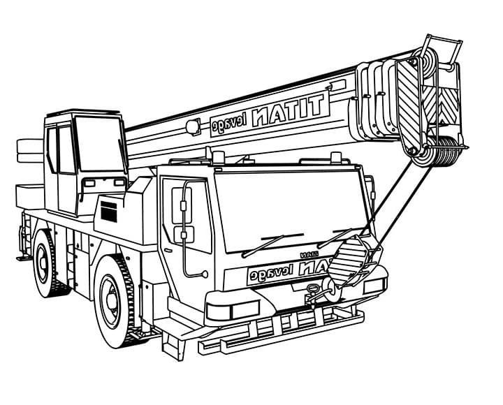 Dessin à colorier: Grue (Transport) #187887 - Coloriages à Imprimer Gratuits
