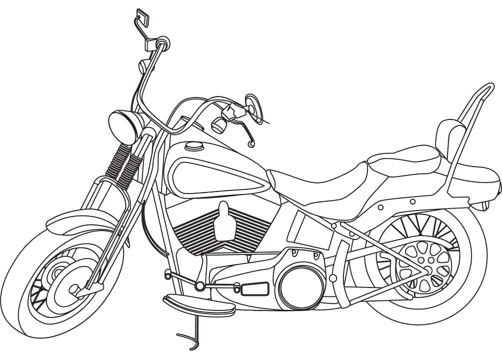 Dessin à colorier: Harley-Davidson (Transport) #210567 - Coloriages à Imprimer Gratuits