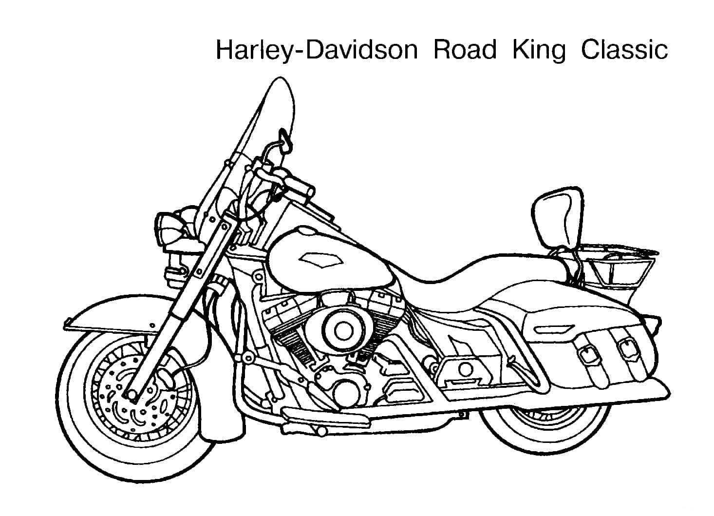 Coloriage gratuit Harley-Davidson #210568 de la collection Transport à imprimer