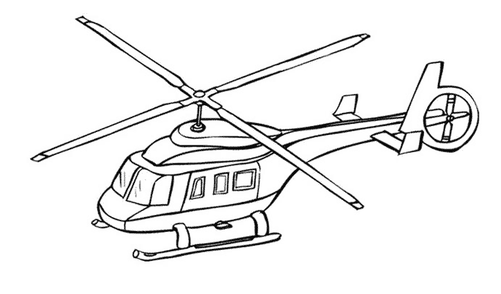 Dessin à colorier: Helicoptère (Transport) #136030 - Coloriages à Imprimer Gratuits