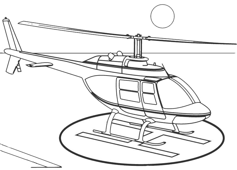 Dessin à colorier: Helicoptère (Transport) #136031 - Coloriages à Imprimer Gratuits