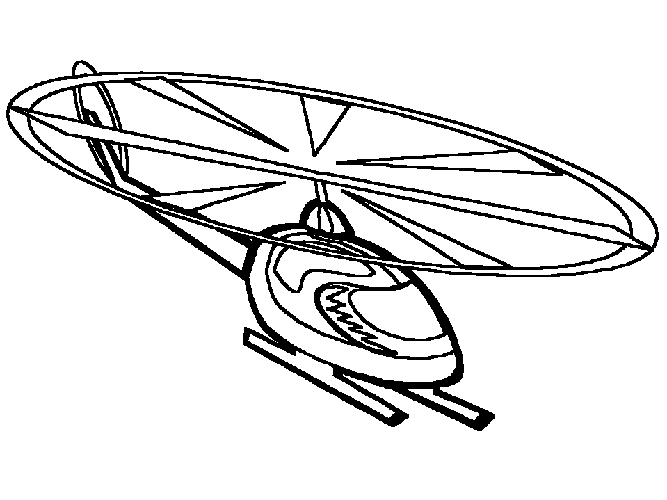 Dessin à colorier: Helicoptère (Transport) #136035 - Coloriages à Imprimer Gratuits