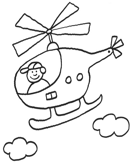 Dessin à colorier: Helicoptère (Transport) #136044 - Coloriages à Imprimer Gratuits