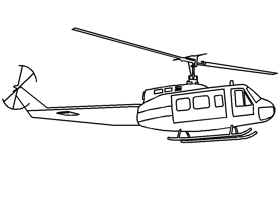 Dessin à colorier: Helicoptère (Transport) #136064 - Coloriages à Imprimer Gratuits