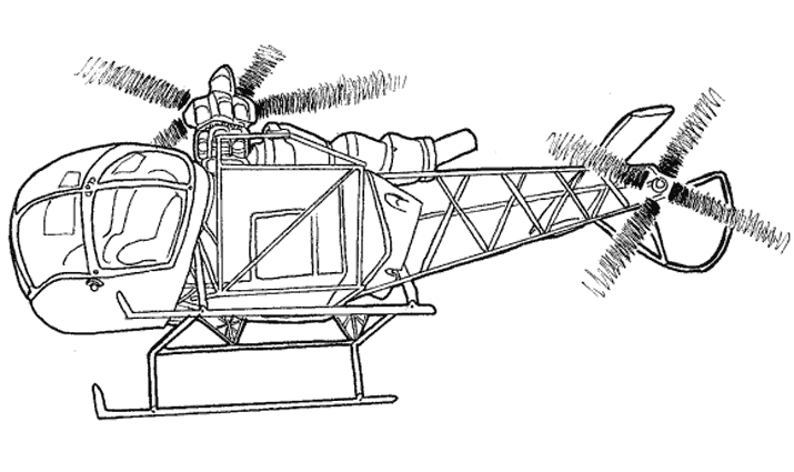 Dessin à colorier: Helicoptère (Transport) #136076 - Coloriages à Imprimer Gratuits