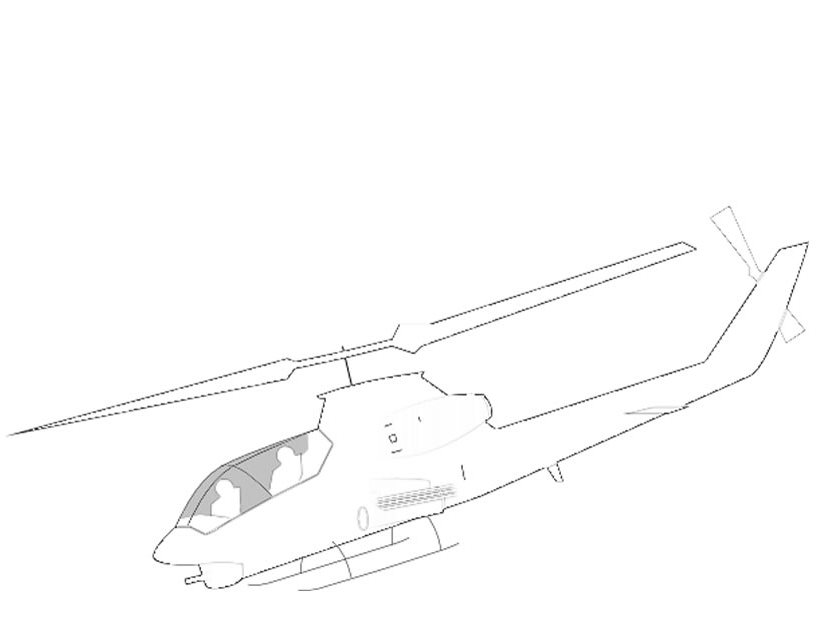 Dessin à colorier: Helicoptère (Transport) #136077 - Coloriages à Imprimer Gratuits