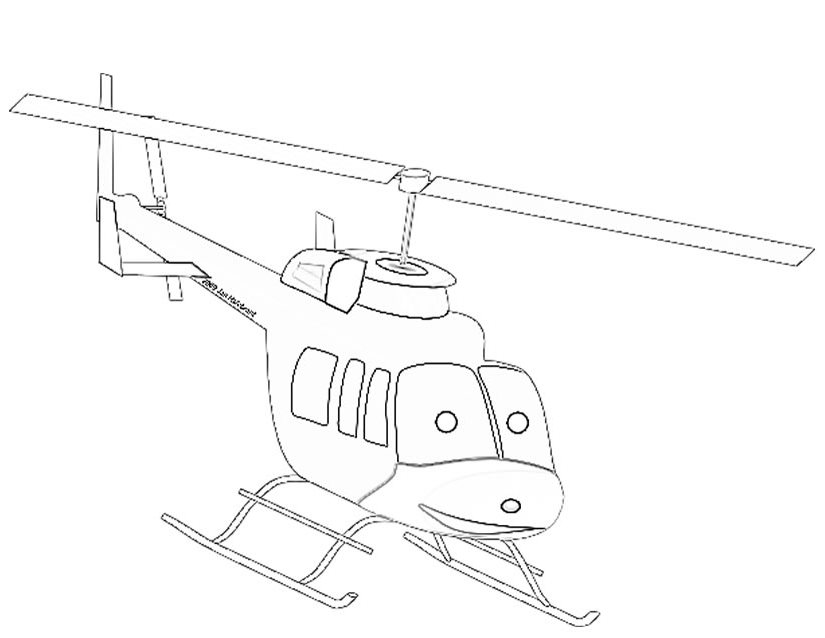 Dessin à colorier: Helicoptère (Transport) #136091 - Coloriages à Imprimer Gratuits
