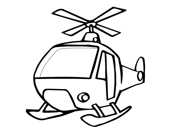 Dessin à colorier: Helicoptère (Transport) #136100 - Coloriages à Imprimer Gratuits
