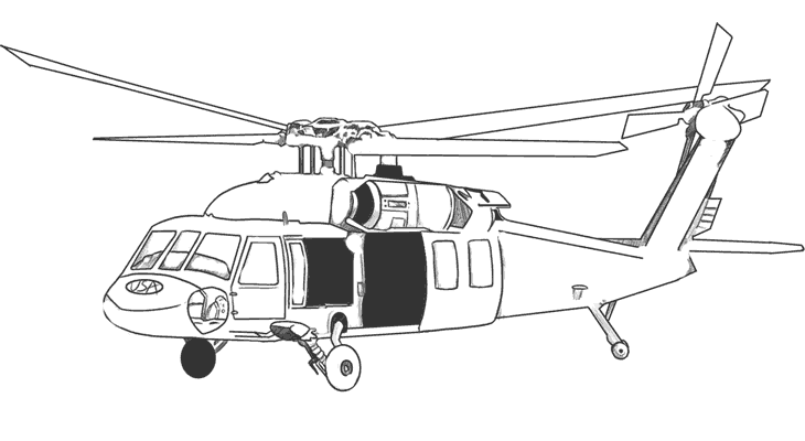 Dessin à colorier: Helicoptère (Transport) #136103 - Coloriages à Imprimer Gratuits