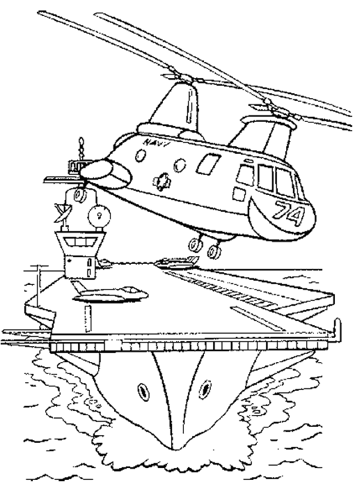 Dessin à colorier: Helicoptère (Transport) #136105 - Coloriages à Imprimer Gratuits