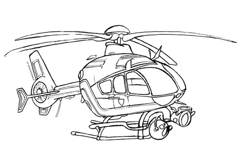 Dessin à colorier: Helicoptère (Transport) #136110 - Coloriages à Imprimer Gratuits