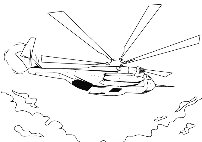 Dessin à colorier: Helicoptère (Transport) #136113 - Coloriages à Imprimer Gratuits