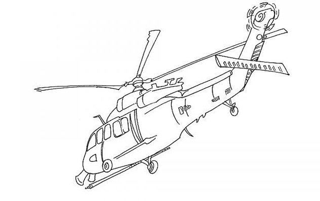 Dessin à colorier: Helicoptère (Transport) #136115 - Coloriages à Imprimer Gratuits