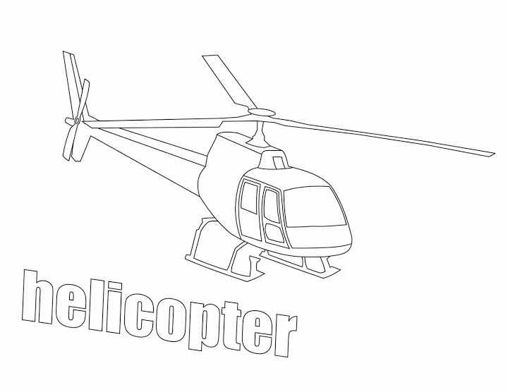 Dessin à colorier: Helicoptère (Transport) #136123 - Coloriages à Imprimer Gratuits