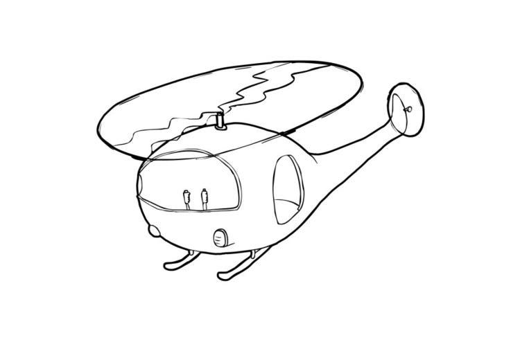 Dessin à colorier: Helicoptère (Transport) #136127 - Coloriages à Imprimer Gratuits